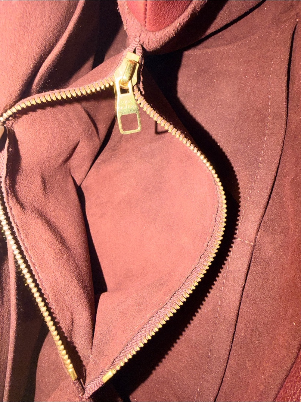 Louis Vuitton Monogram Shoulder Bag Brown with Burgundy Accents - Picture 12 of 16